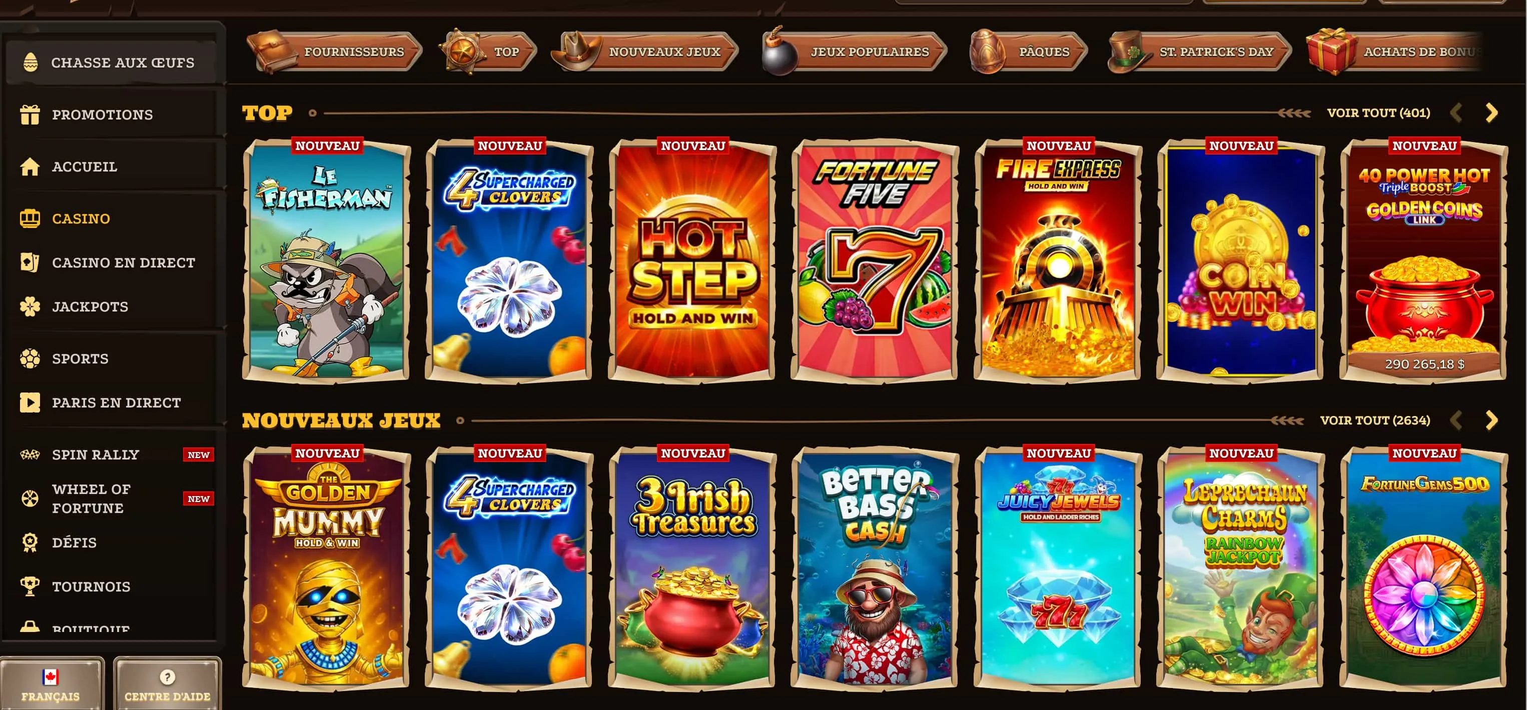 Le tour d'horizon des 10 casinos retenus, un par un